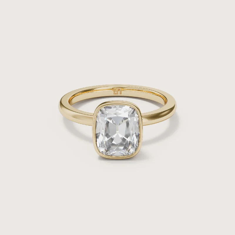 Cadre Antique Cut Cushion Bezel Solitaire