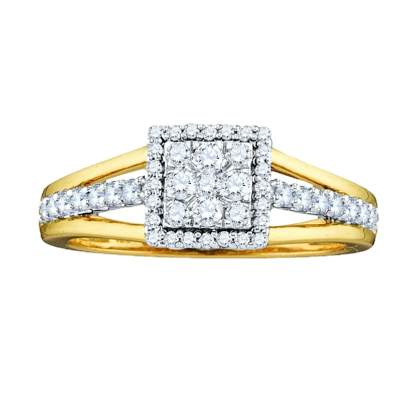 1/2 CTW Diamond Engagement Ring in 10KT Yellow Gold