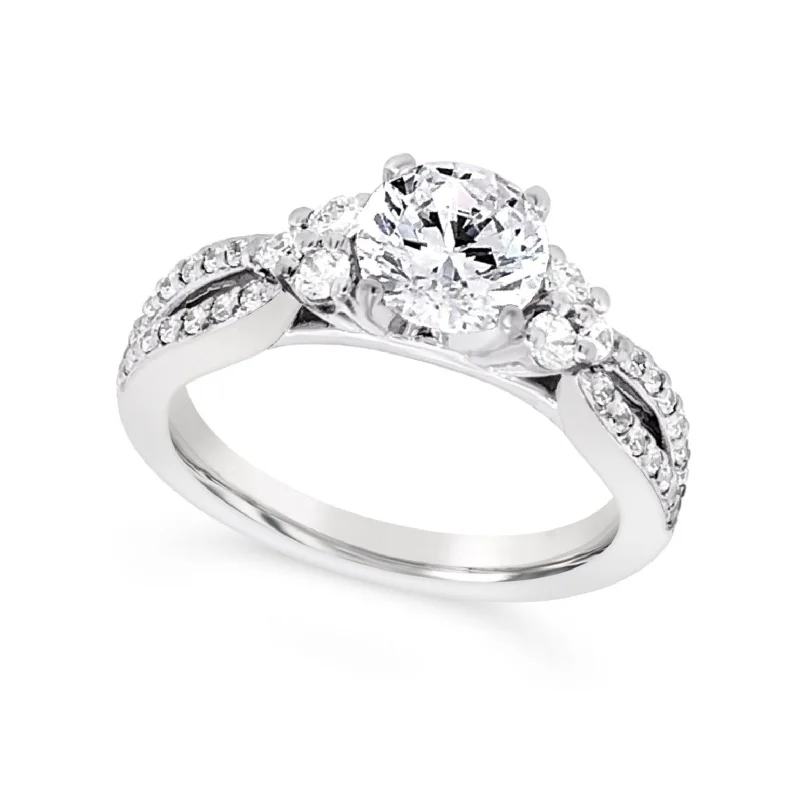 Tapered Design Split Shank Diamond Engagement Mounting