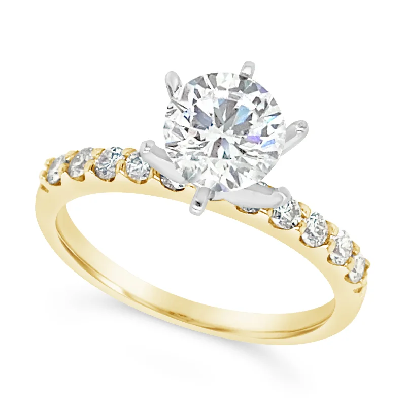 Ten Round Diamond Engagement Mounting