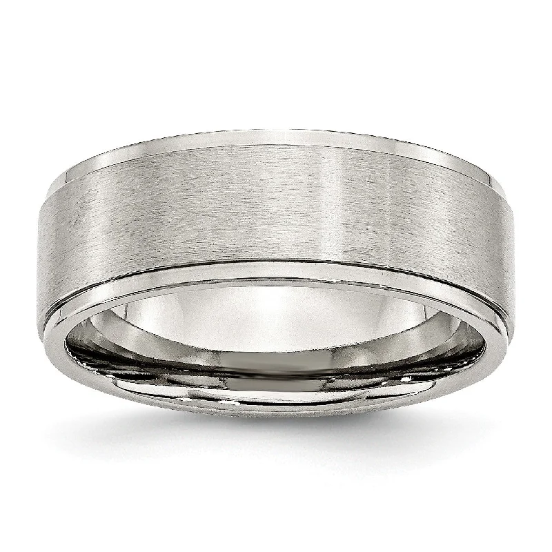 8MM Wedding Ring in Stainless Steel