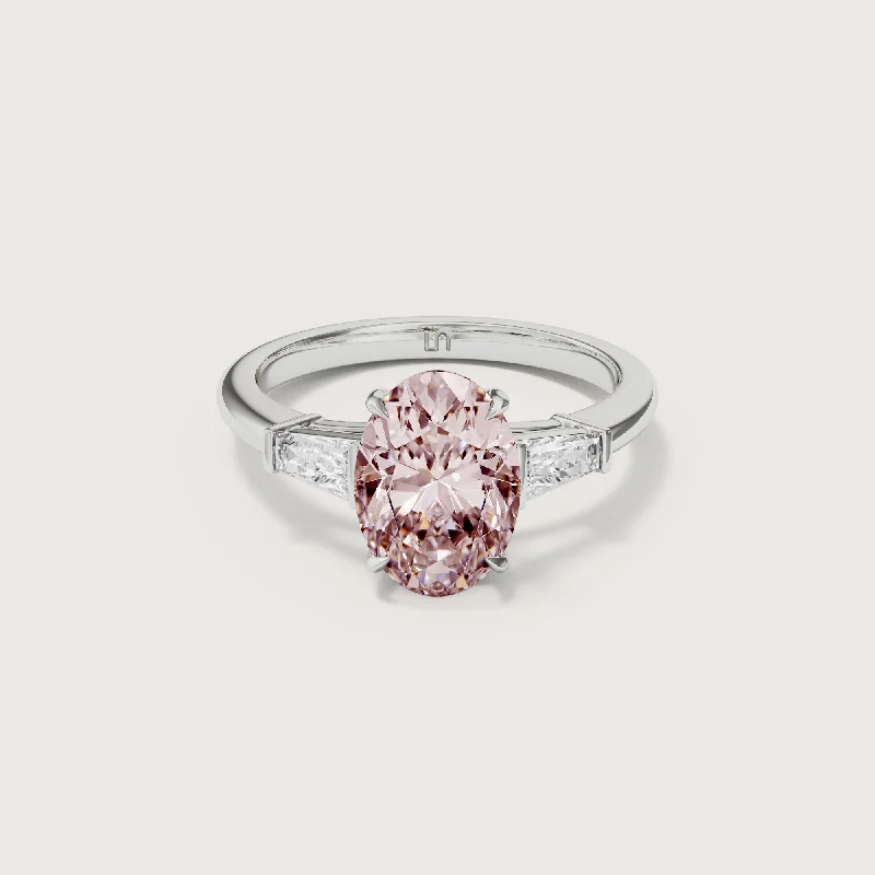 Mayfair Oval Baguette Trilogy Pink Diamond