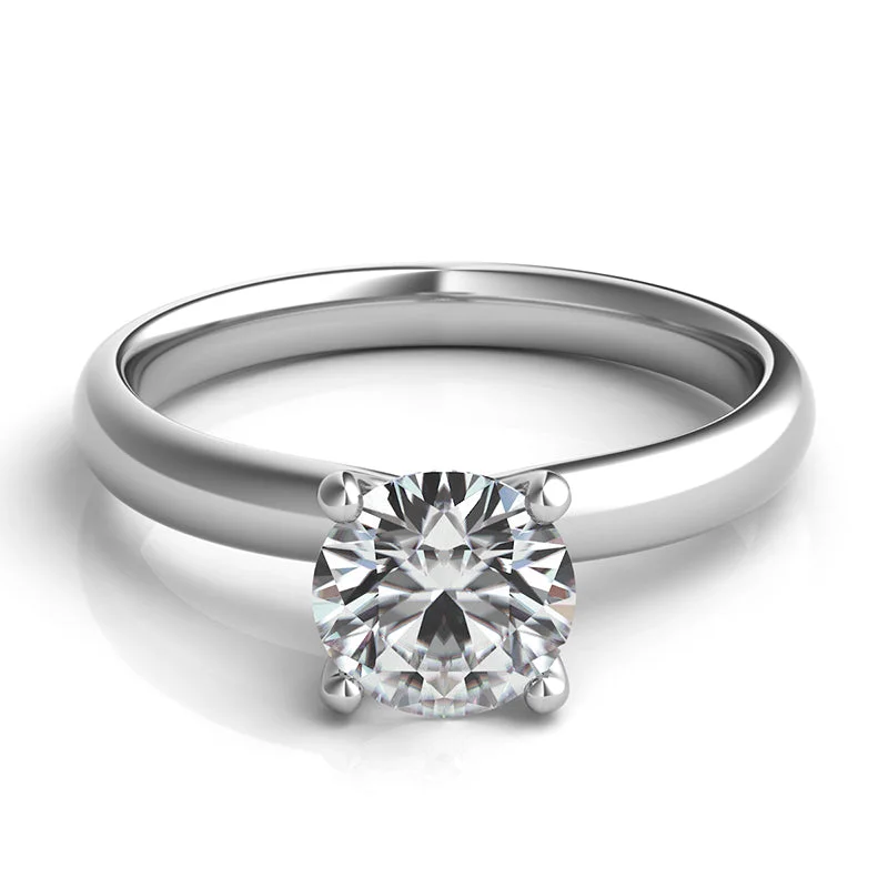 Classic Rounded 4-Prong Solitaire Engagement Ring