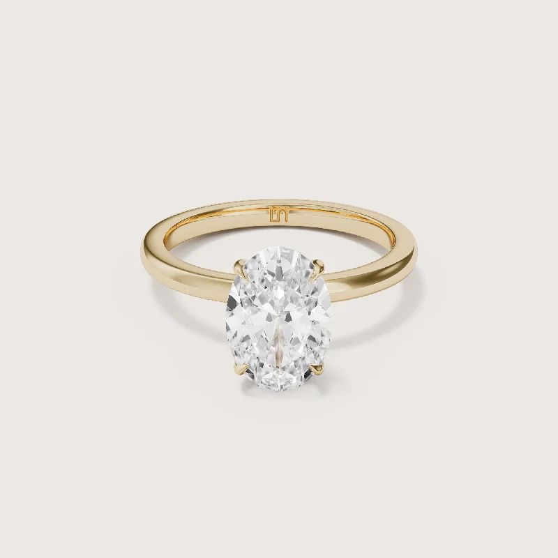 Bianca Oval Solitaire - Hidden Halo