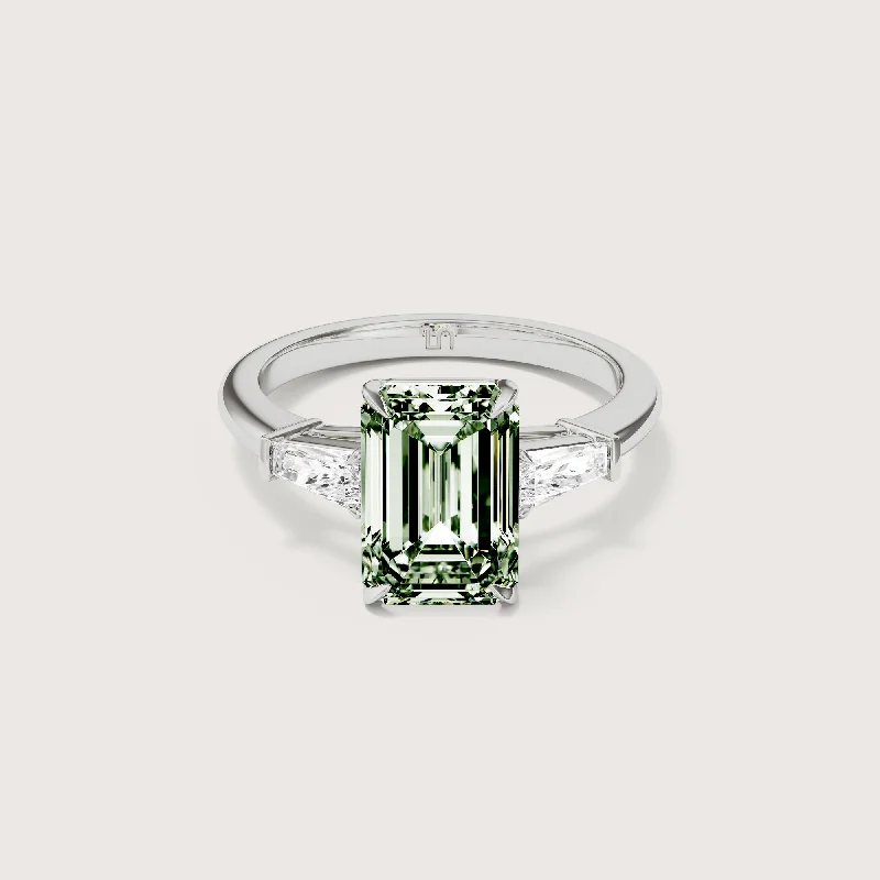 Mayfair Emerald Baguette Trilogy Green Diamond