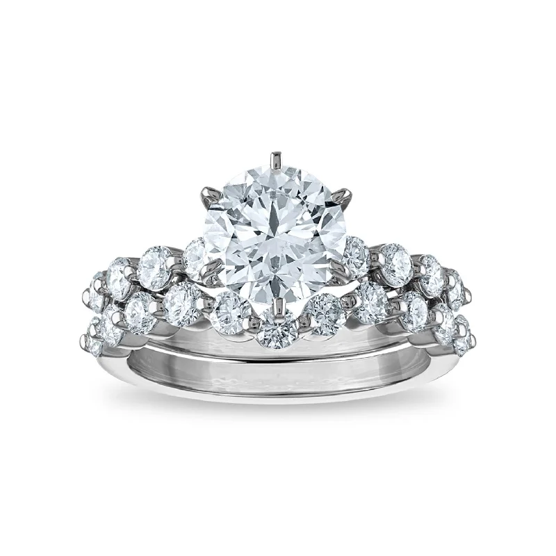 Signature EcoLove Diamond Dreams 3 1/8 CTW Lab Grown Diamond Bridal Set Ring in 14KT White Gold