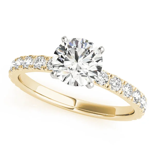 Single Row Diamond Engagement Mounting