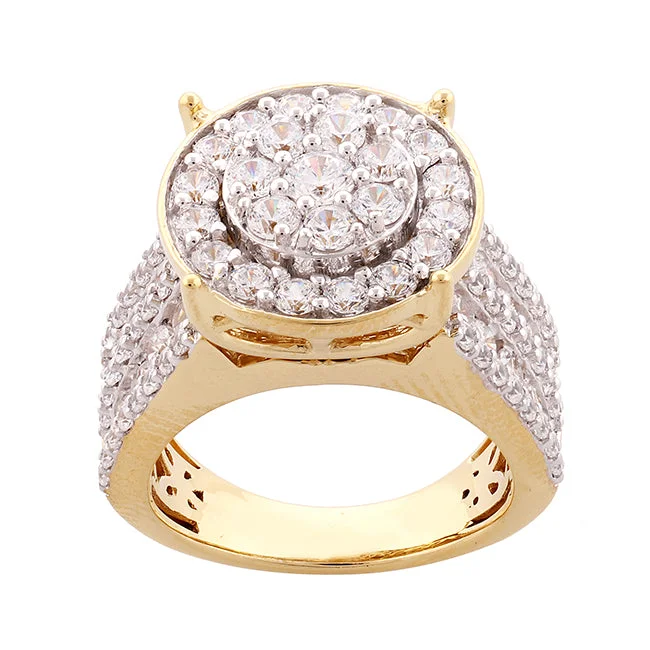 Red Hot Deal  3 CTW Diamond Engagement Ring in 10KT Yellow Gold