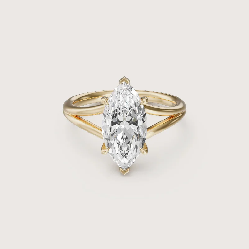 Margot Marquise Split Band Solitaire