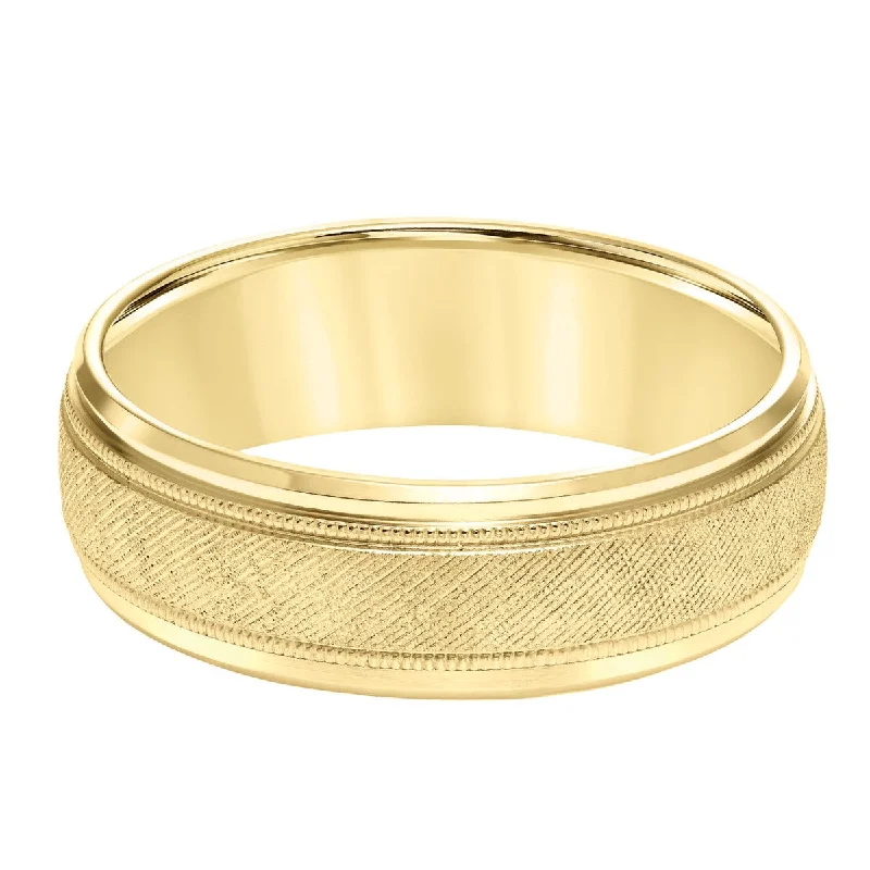 7MM Milgrain Wedding Ring in 10KT Gold