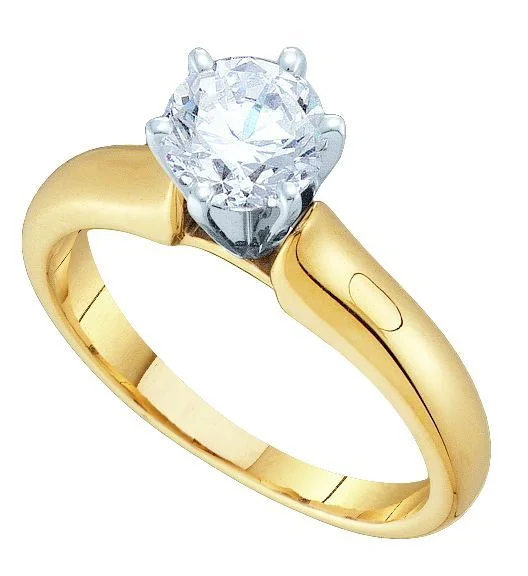 Signature Certificate 1/2 CTW Diamond Solitaire Engagement Ring in 14KT Yellow Gold