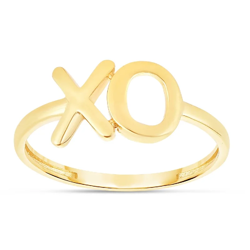 Hug & Kiss Ring in 14K Yellow Gold