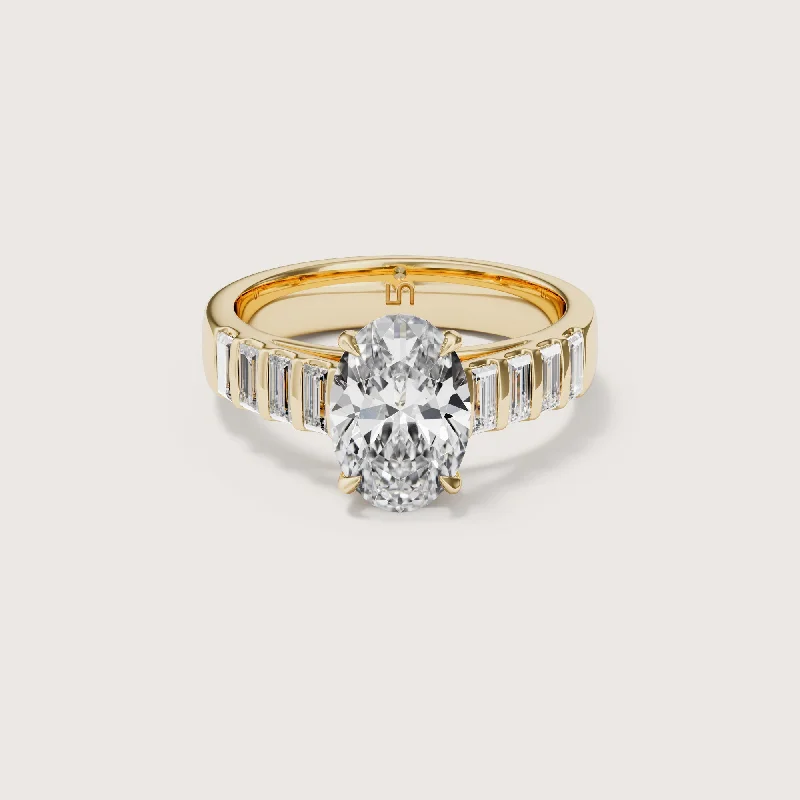 Lumi Oval Baguette Solitaire