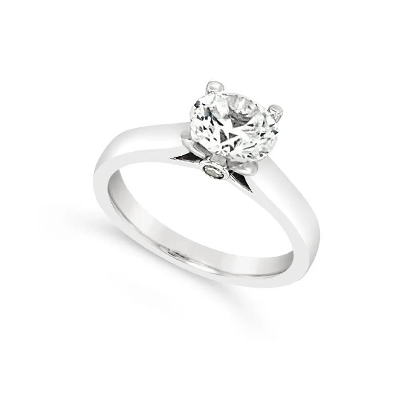 Cathedral Style Solitaire Engagement Mounting