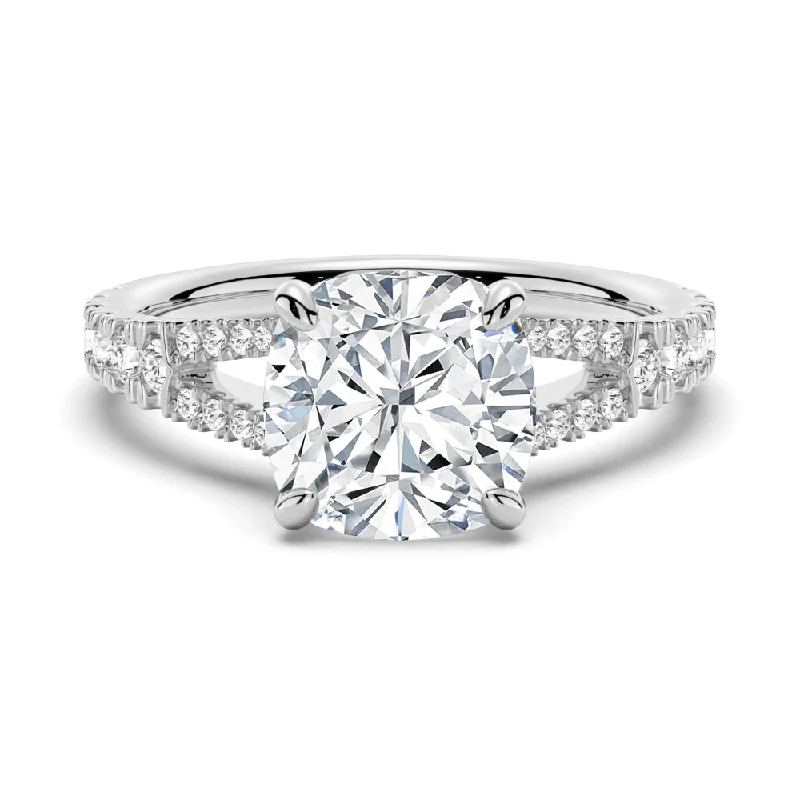 NEW Cushion Cut Split-Shank Engagement Ring