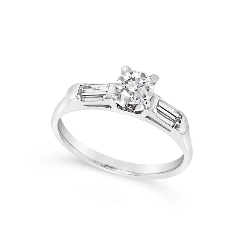 Baguette Diamond Engagement Mounting