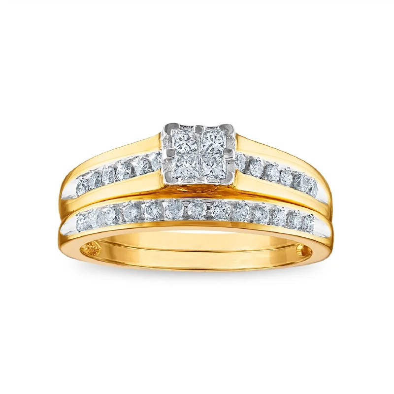 1/2 CTW Diamond Bridal Set in 10KT Yellow Gold