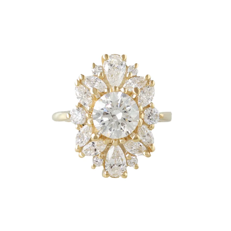 1 Carat Art Deco Unique Engagement Ring Odisea