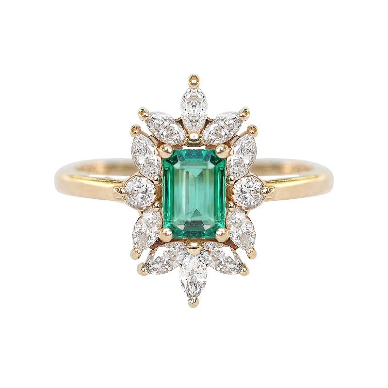 Emerald cut Emerald Engagement ring, Charlotte