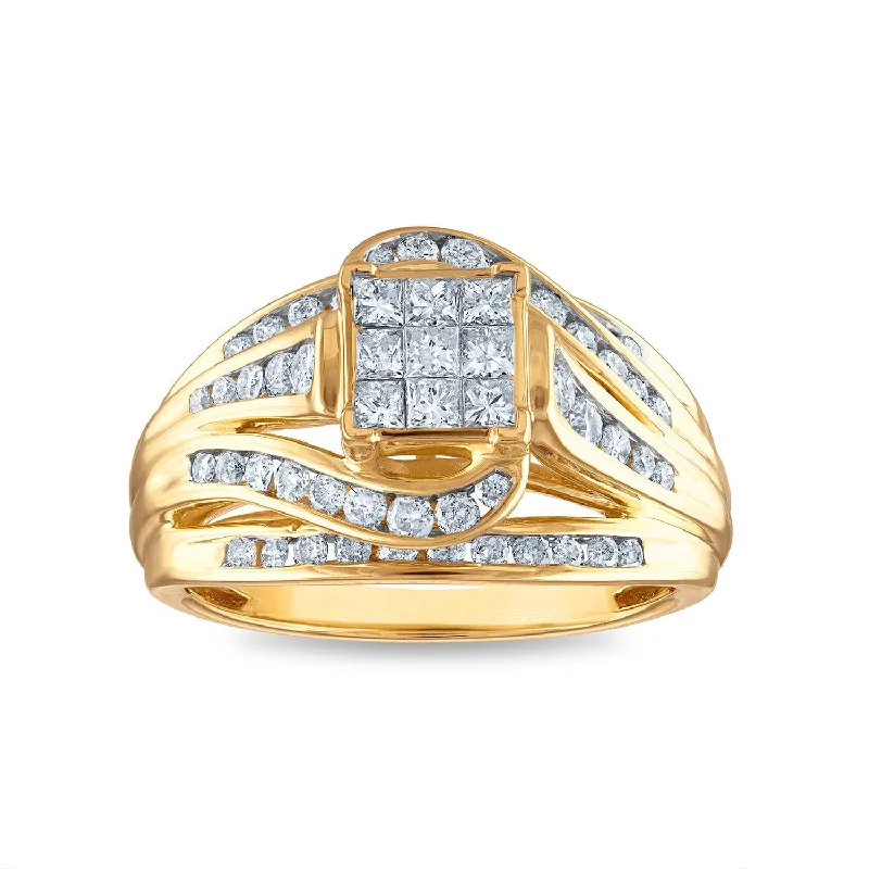 1 CTW Diamond Engagement Ring in 10KT Yellow Gold