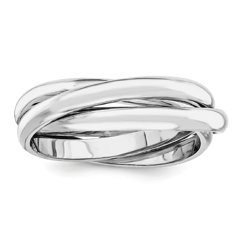 Twist Ring in 14KT White Gold; Size 7