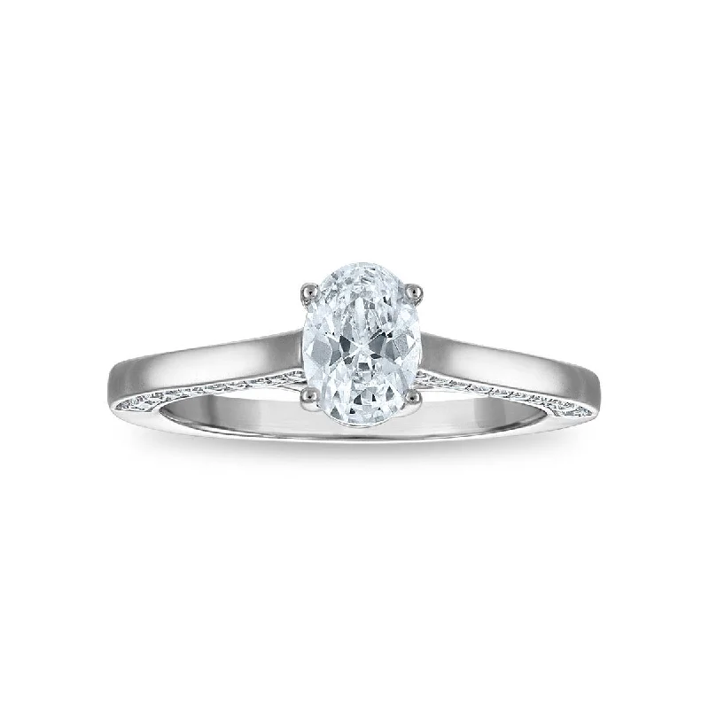 EcoLove 1 CTW Lab Grown Diamond Engagement Ring in 14KT White Gold