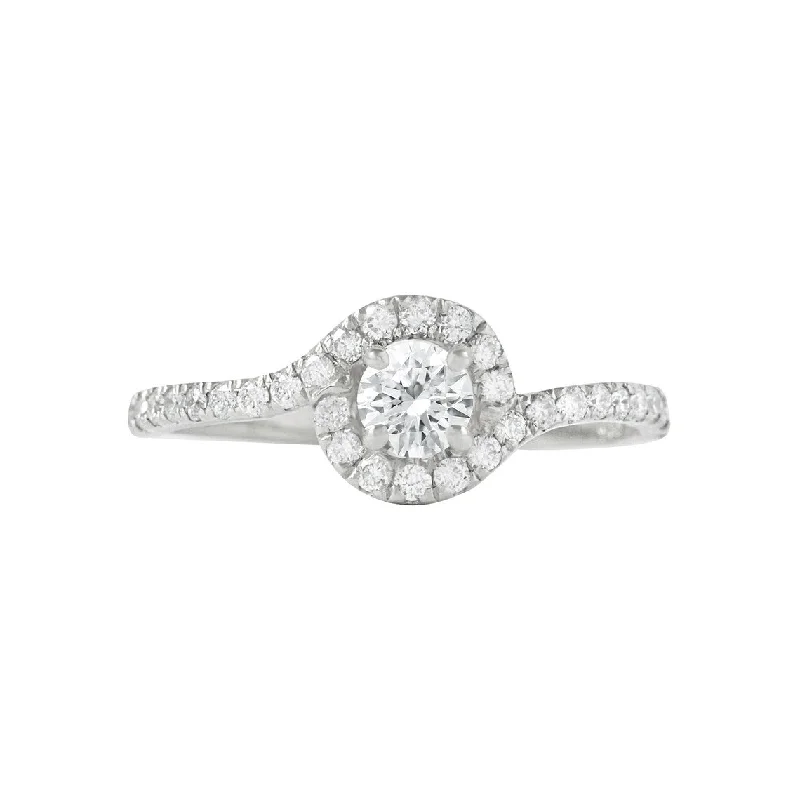 Round Halo Diamond Engagement Ring Basic