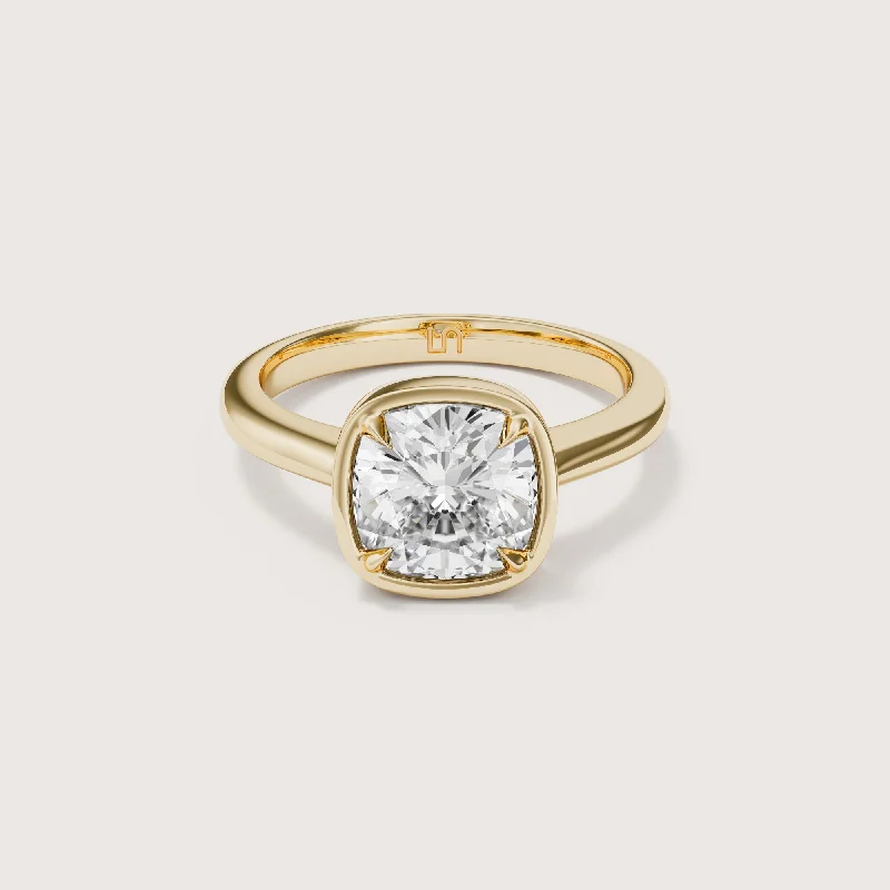 Edie Cushion Bezel Solitaire